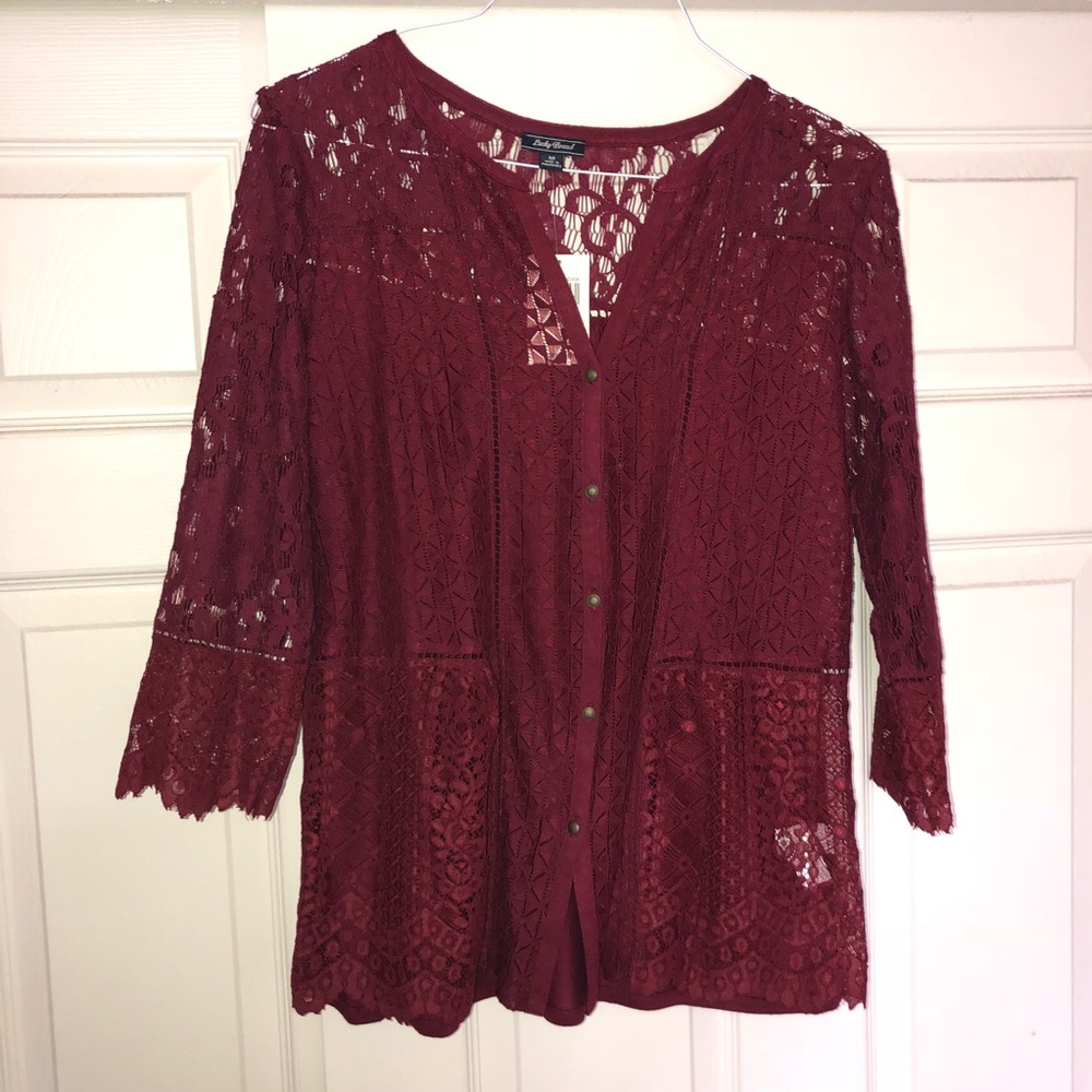 Lucky Brand Burgundy Top